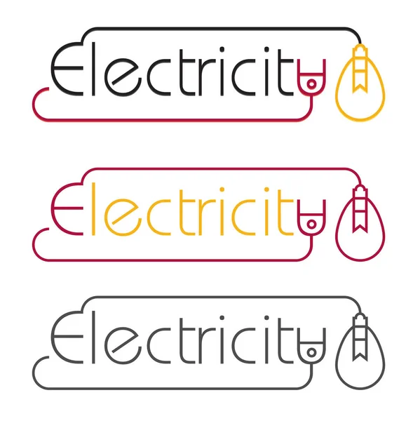 Elektrische logo in flat — Stockvector