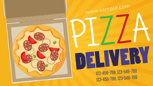 Ilustracja Włoska Pizza — Wektor stockowy
