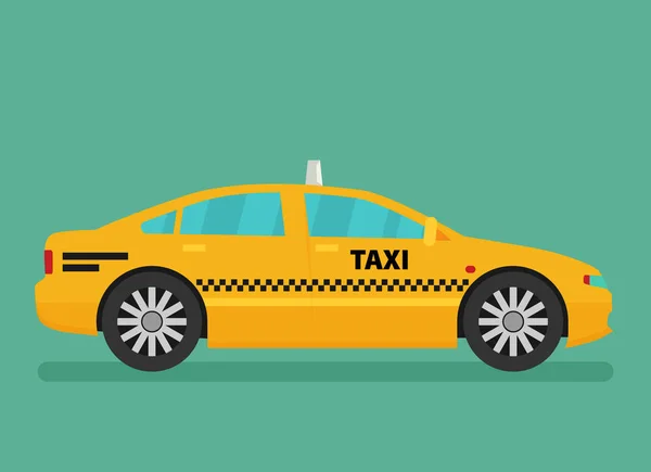 Auto Taxi plochý — Stockový vektor