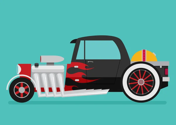 Antiguo coche de carreras de la escuela . — Vector de stock