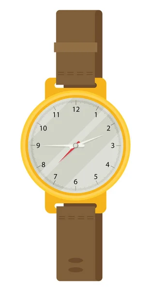 Reloj Icono plano — Vector de stock