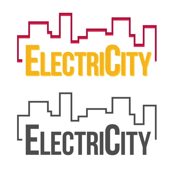 Logotipo elétrico em plano — Vetor de Stock