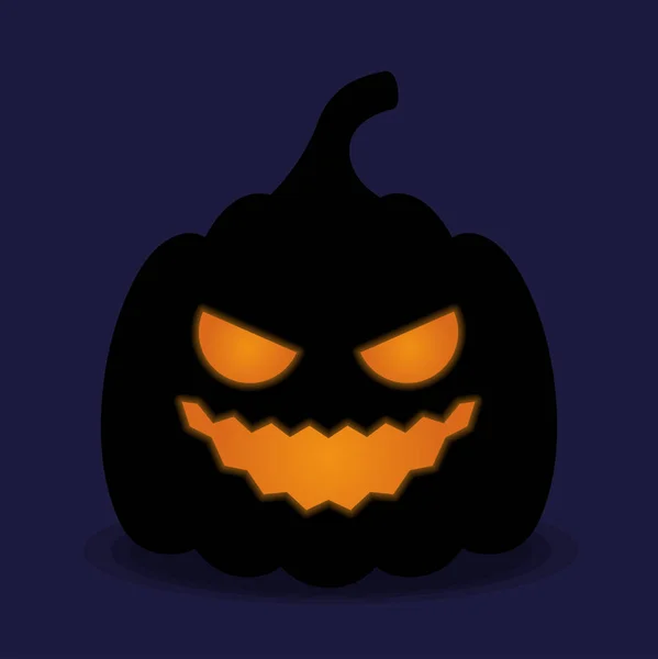 Cabeza de calabaza de Halloween jack linterna — Vector de stock