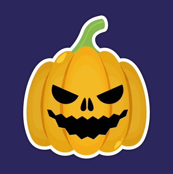 Sticker pumpkin for the holiday — Stock Vector