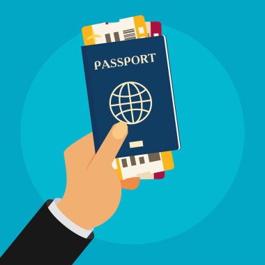 düz seyahat illüstrasyon tasarım konsepti