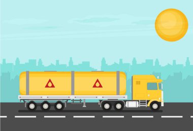 Düz kamyon illüstrasyon.