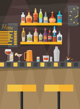 Bar tabureleri olan sayaç  