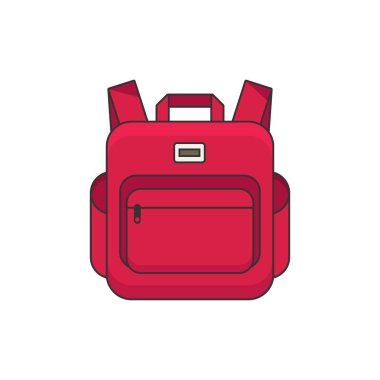 Çantanı düz illüstrasyon. 