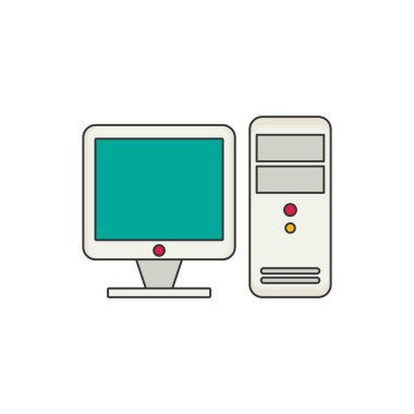 Vintage kişisel bilgisayar. 