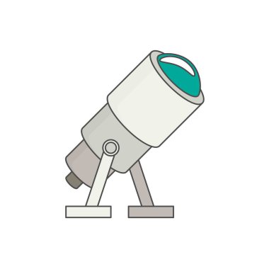 Teleskop düz simgesi