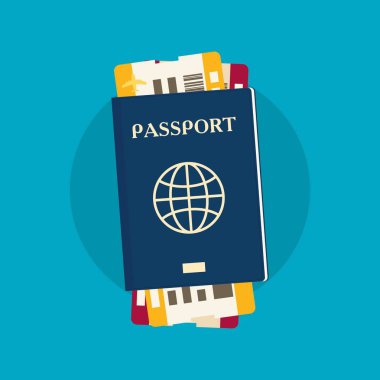 düz seyahat illüstrasyon tasarım konsepti