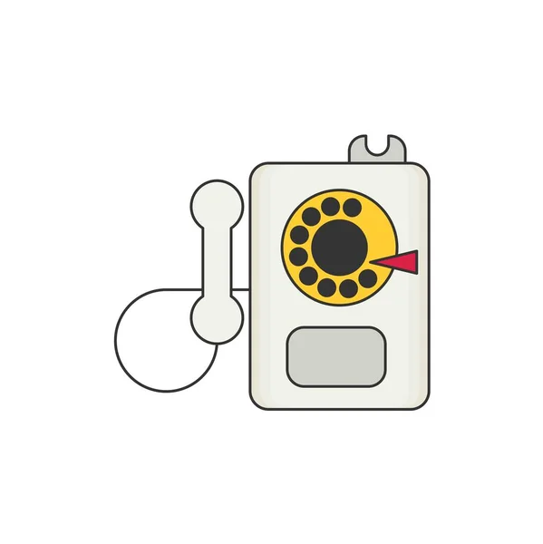 Platte pictogram van telefoon — Stockvector