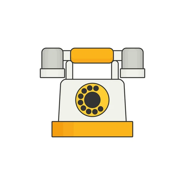 Icono plano del teléfono — Vector de stock