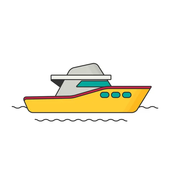 Плоский вектор лодки — стоковый вектор