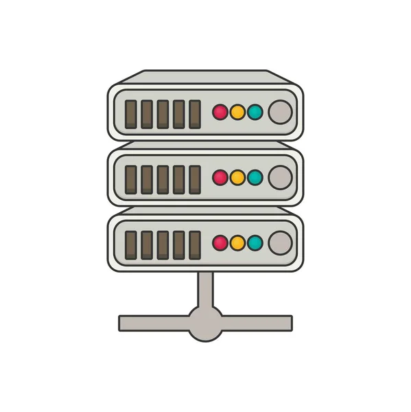 Illustration zum Server-Symbol. — Stockvektor