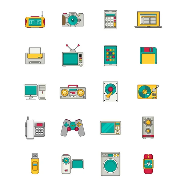 Conjunto de iconos Gadgets — Archivo Imágenes Vectoriales