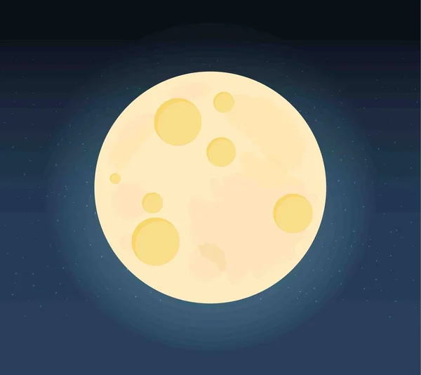 Σελήνη σε στυλ επίπεδη σχεδίαση — Διανυσματικό Αρχείο
