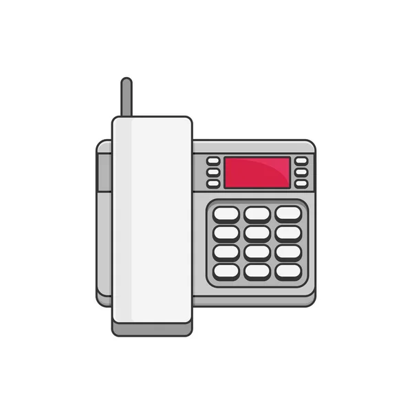 Platte pictogram van telefoon — Stockvector