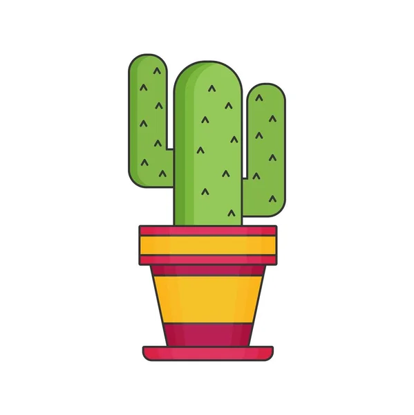 Cactus icono plano — Archivo Imágenes Vectoriales