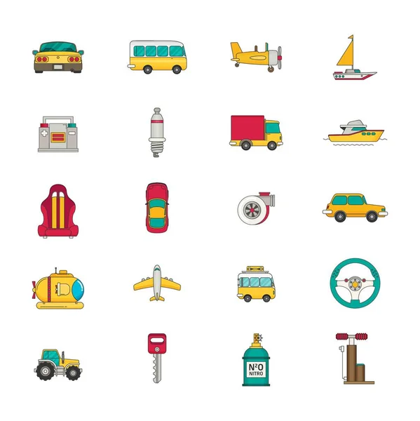 Conjunto de transporte diferente — Vector de stock