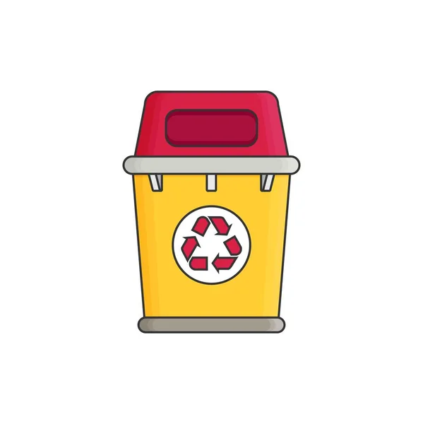 Afval sorteren vuilnisbak — Stockvector