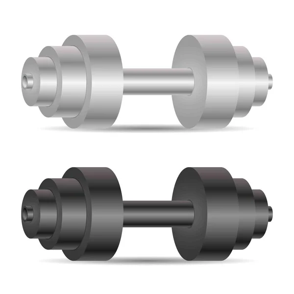 Dumbbells isolated on background — Stock Vector