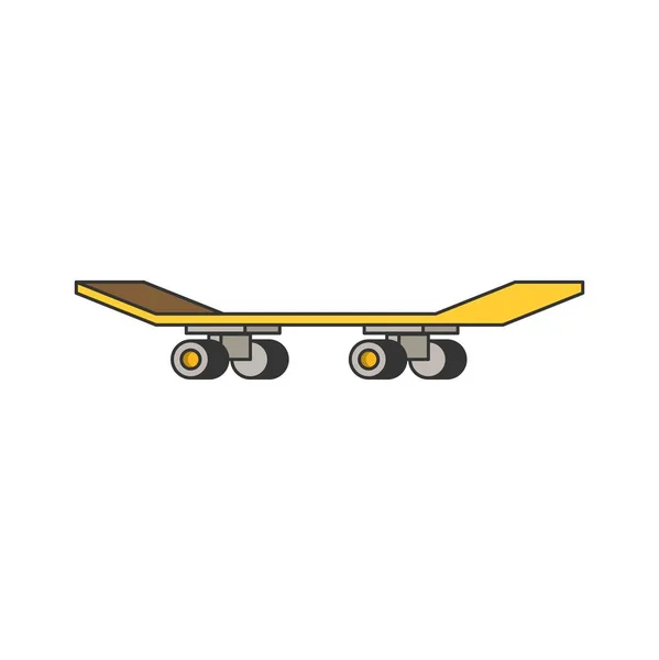 Изолированная иллюстрация скейтборда — стоковый вектор