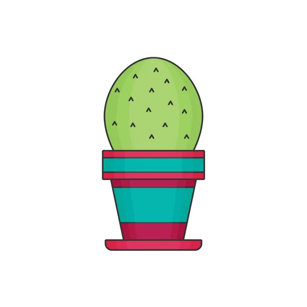 Cactus icono plano — Vector de stock