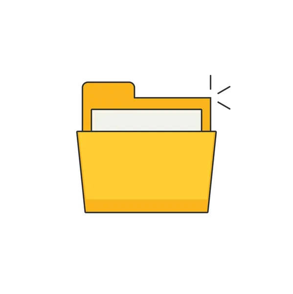 Folder platte pictogram — Stockvector