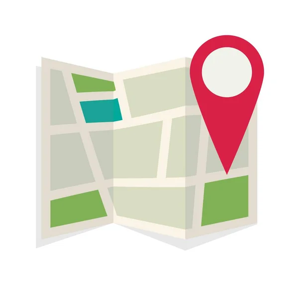 Mapa de localização flat design —  Vetores de Stock