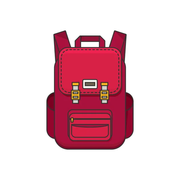 Schoolbag ilustración plana . — Archivo Imágenes Vectoriales