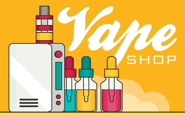 Vape resimde arka plan üzerinde — Stok Vektör