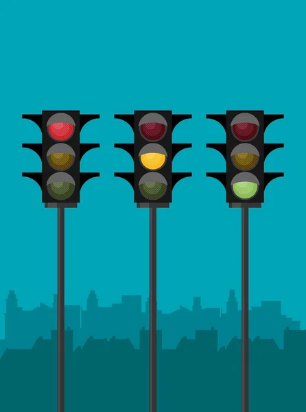 Traffic light set. — Stok Vektör