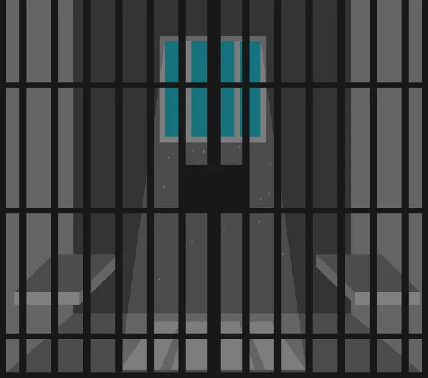 Escena con sala de prisión . — Vector de stock
