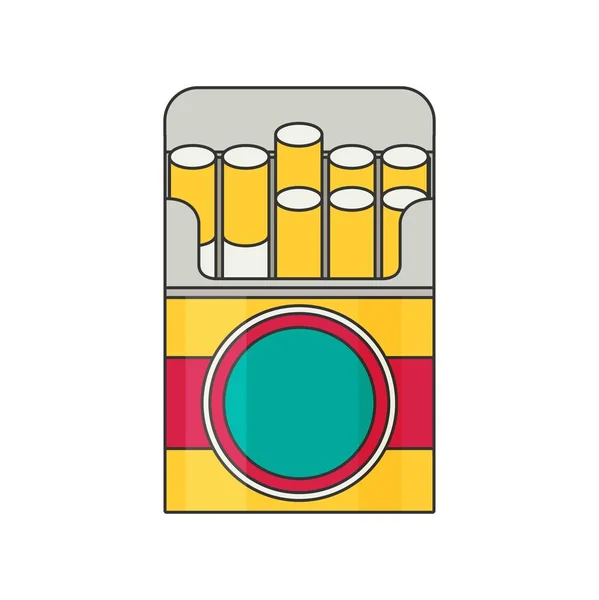 Pictogram van de kleur van de sigaret — Stockvector