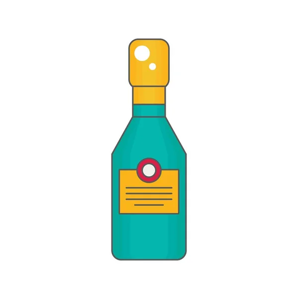 Sparkling wine flat icon — Stock Vector