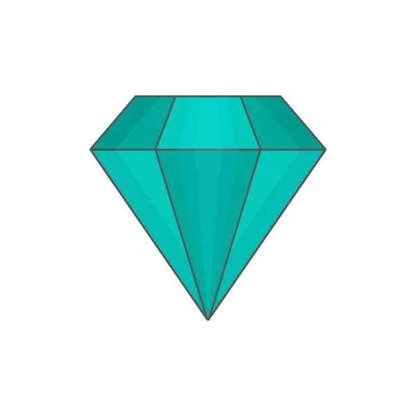 Diamant illustratie in platte ontwerp — Stockvector