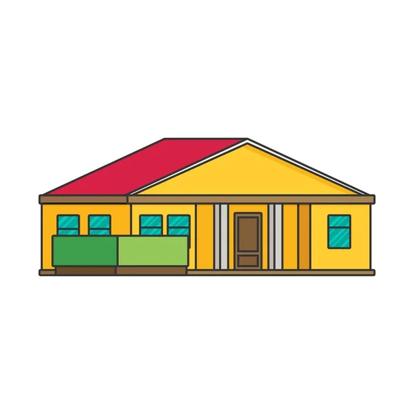 Illustration maison couleur — Image vectorielle