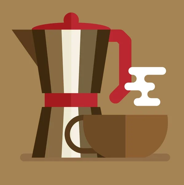 Rectifiant la machine à café — Image vectorielle