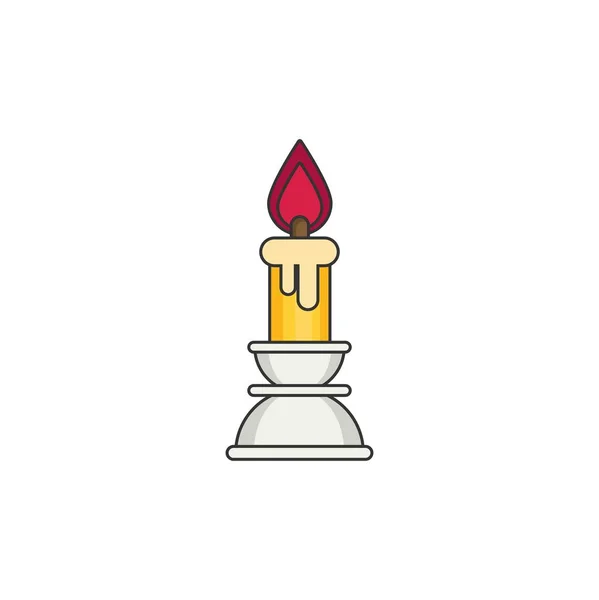 Candle flat icon — Stock Vector
