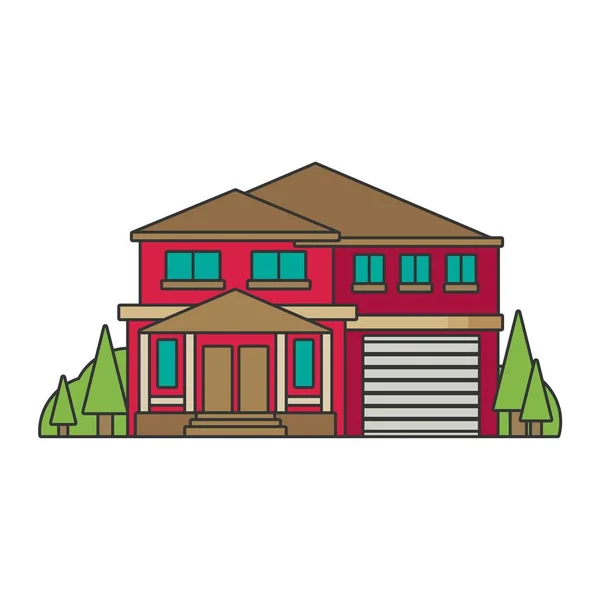 La maison. illustration de style plat — Image vectorielle