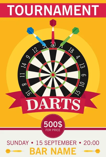 Darts játék illusztráció — Stock Vector