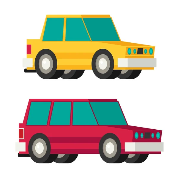 Ilustración del coche color — Vector de stock