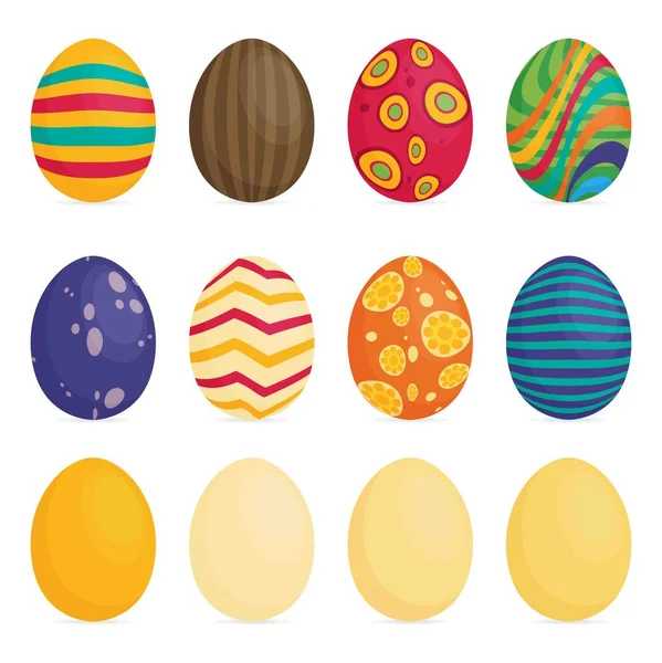 Conjunto de huevos de color — Vector de stock