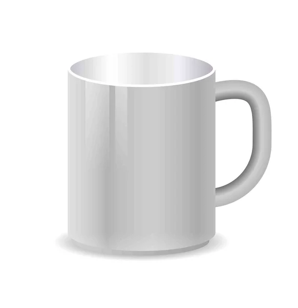 Caneca de prata em branco — Vetor de Stock