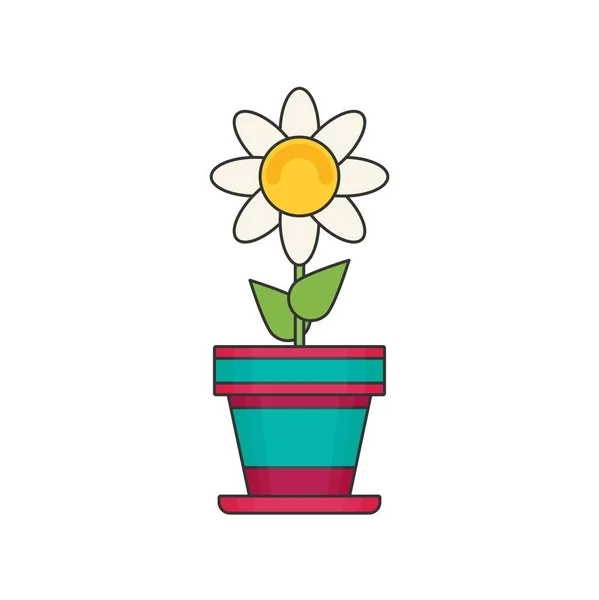 Fiore in vaso illustrazione — Vettoriale Stock