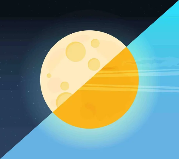 Σελήνη σε στυλ επίπεδη σχεδίαση — Διανυσματικό Αρχείο