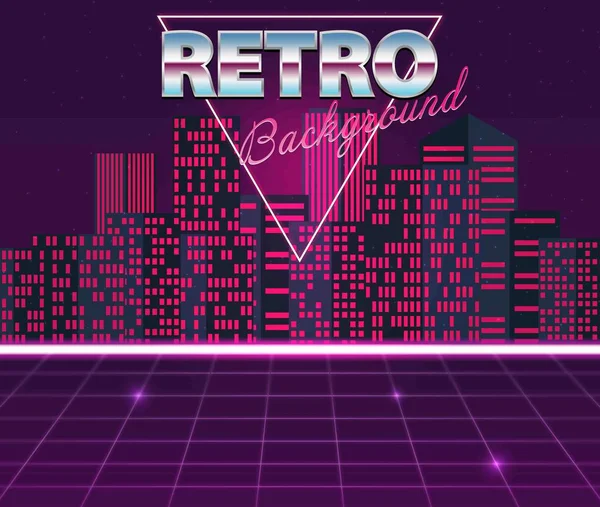 Retro toekomst, 80s stijl Sci-Fi — Stockvector