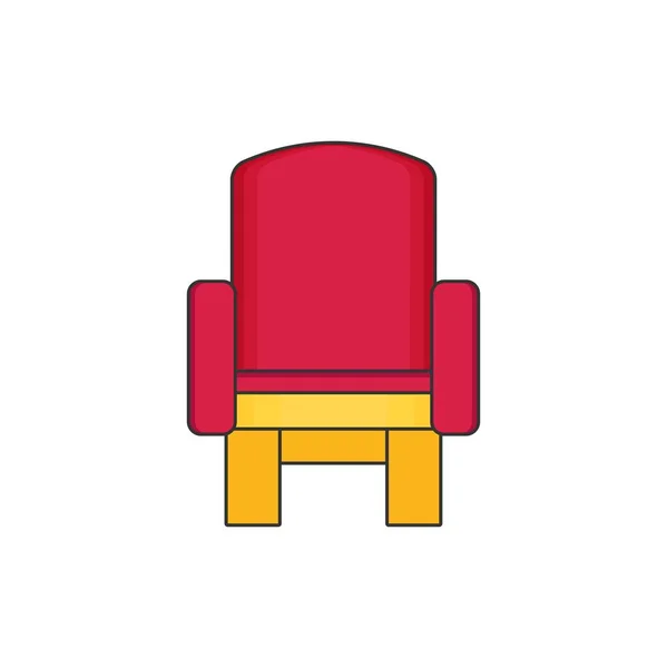 Sessel flache Ikone — Stockvektor