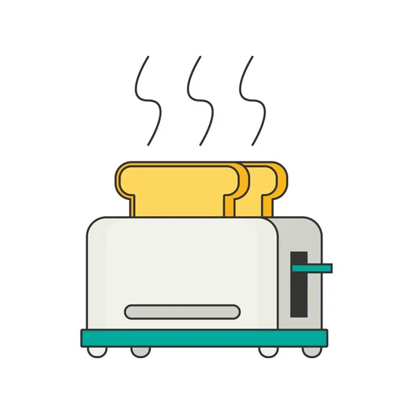 烤面包机平面图标 — 图库矢量图片